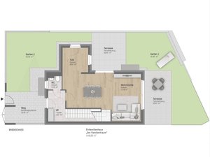 Plan Erdgeschoss von Rieglgasse 1 Haus 1