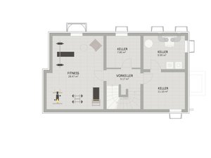 Plan Keller von Rügenau 6A Haus 1