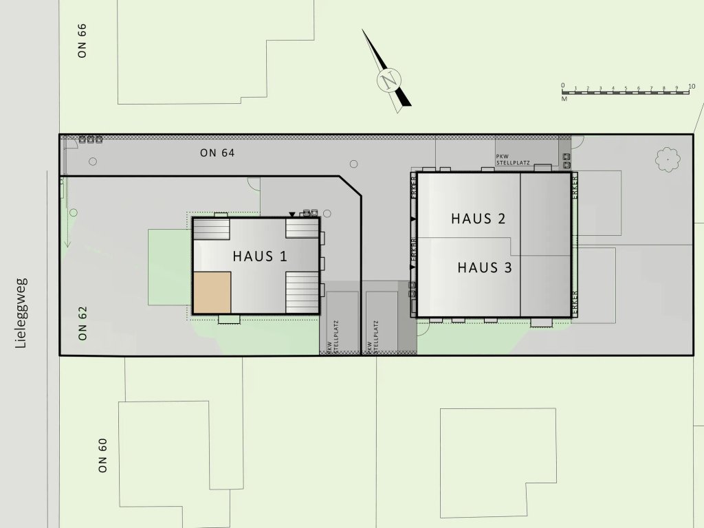 Lageplan von Lieleggweg 62-64