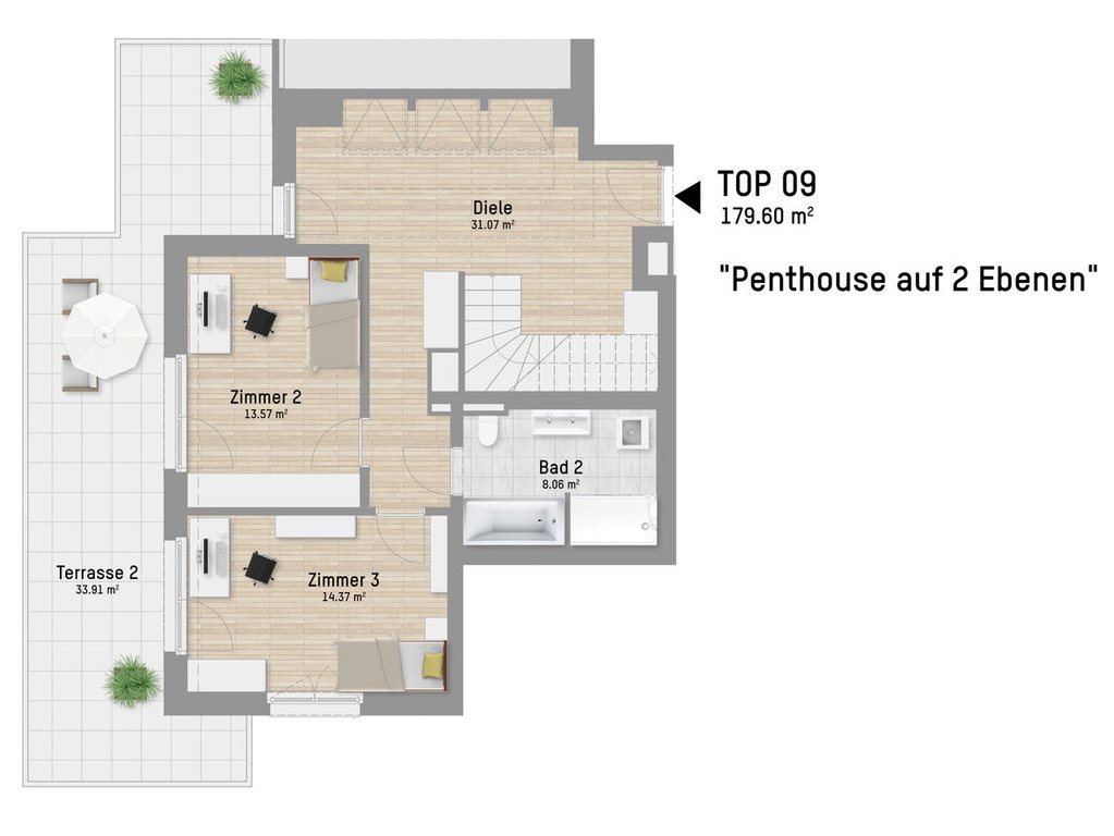 Wohnungsplan von Panethgasse 39 Top 9