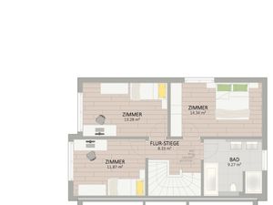Plan Obergeschoss von Arztgasse 52 Haus 4