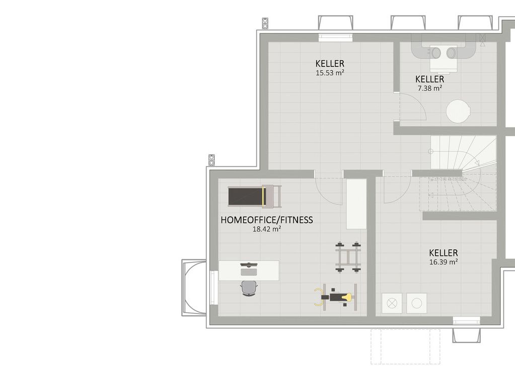 Plan Keller von Algenweg 40 Haus 1