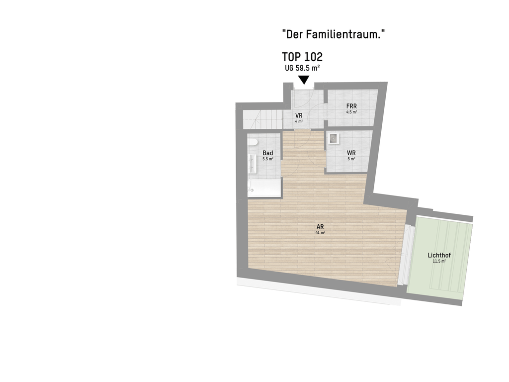 Wohnungsplan von Lobaugasse 25 Top 1.02