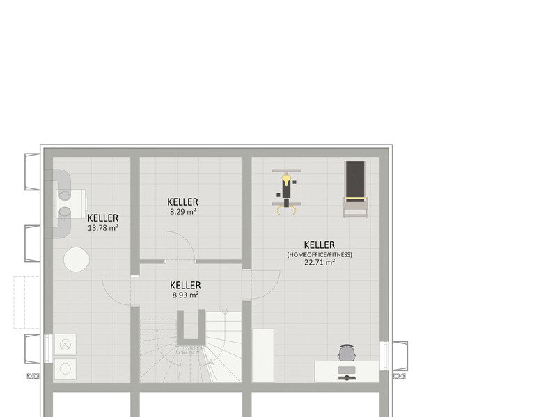 Plan Keller von Spargelfeldstraße 202 Haus 3
