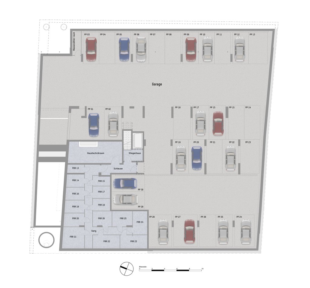 Plan Garage von Pastorstraße 28 Top 5
