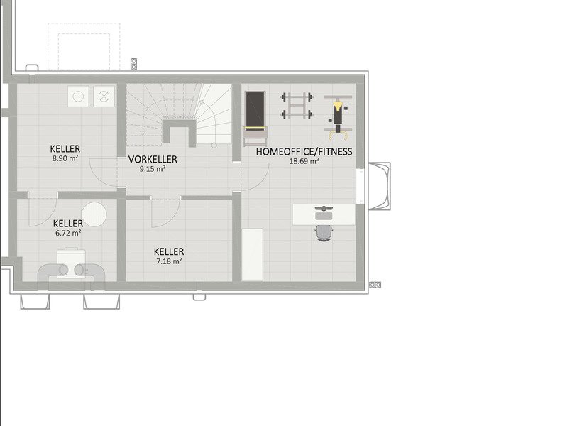 Plan Keller von Möllplatz 6 Haus 3