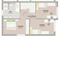 Plan Obergeschoss von Arztgasse 52 Haus 3