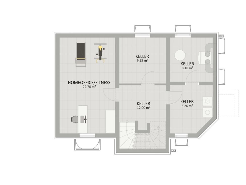Plan Keller von Gelbsilberweg 1 Haus 2