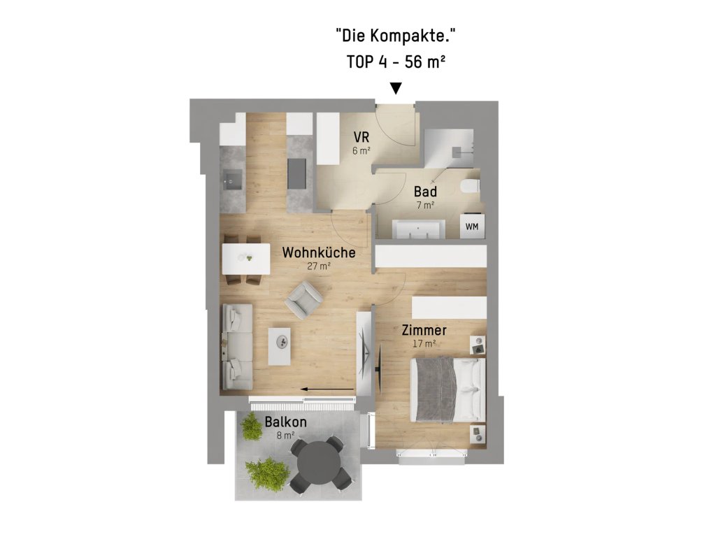 Wohnungsplan von Mühlhäufelweg 69 Top 4