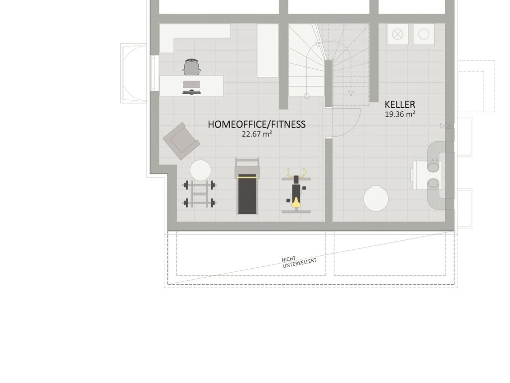 Plan Keller von Unterfeldweg 12 Haus 1