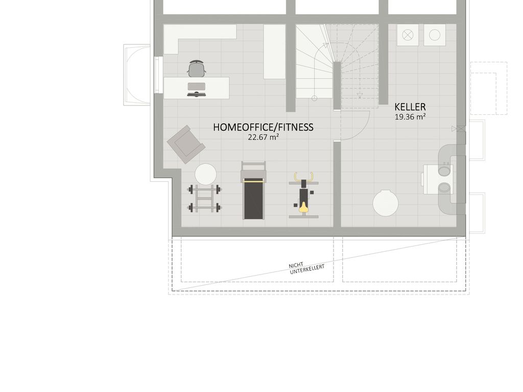 Plan Keller von Unterfeldweg 12 Haus 1
