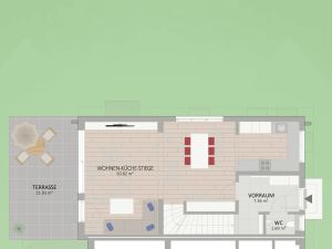 Plan Erdgeschoss von Eibischweg 44