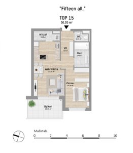 Wohnungsplan von Pastorstraße 28 Top 15