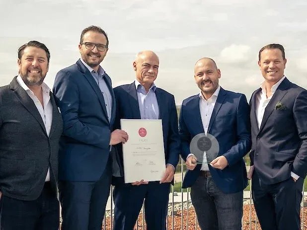Die erweiterte Glorit-Geschäftsführung bei der Top Developer-Preisverleihung