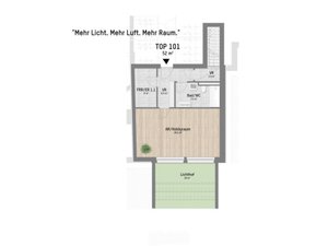 Wohnungsplan von Obstgartenweg 15-17 Top 1.01