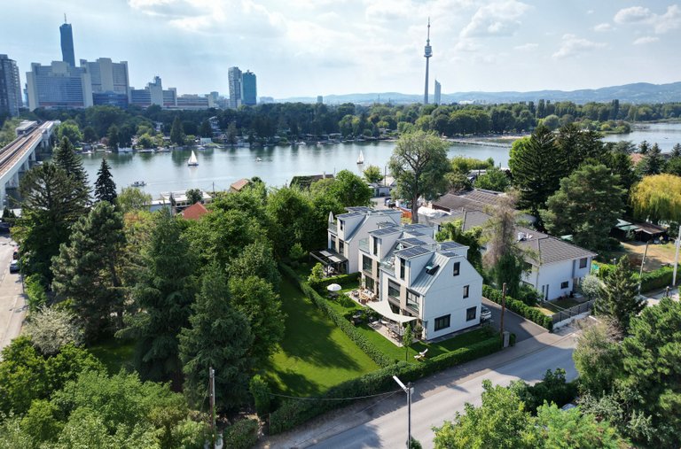 Visualisierung eines Hausbauprojektes an der Alten Donau