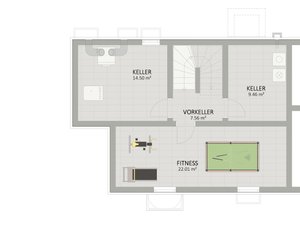 Plan Keller von Dumreichergasse 104 Haus 2