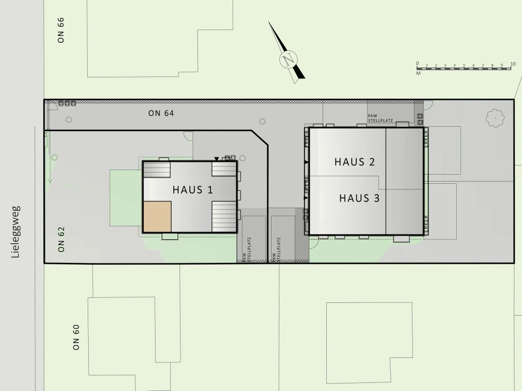 Lageplan von Lieleggweg 62-64