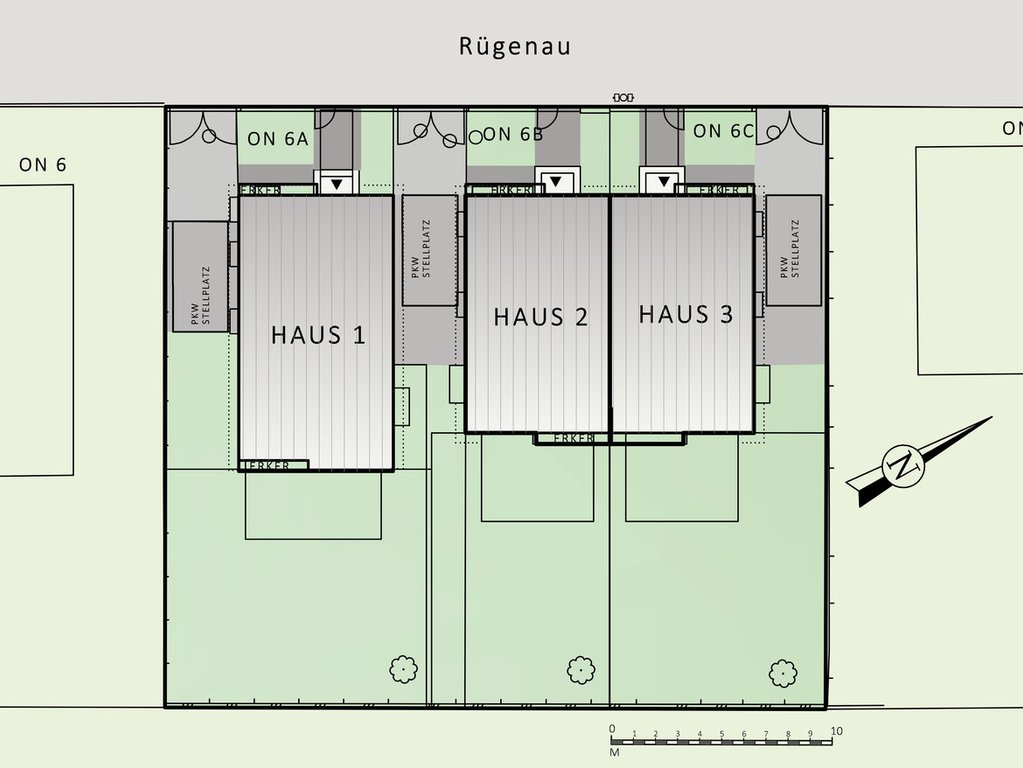 Lageplan von Rügenau 6A Haus 1