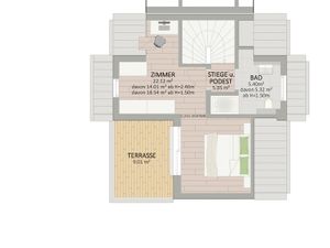 Plan Dachgeschoss von Korsenweg 18