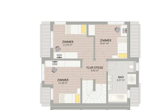 Plan Obergeschoss von Korsenweg 18 Haus 1
