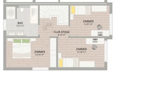 Plan Obergeschoss von Arztgasse 52 Haus 3