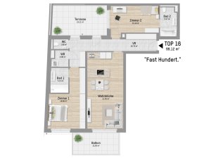 Wohnungsplan von Pastorstraße 28 Top 16