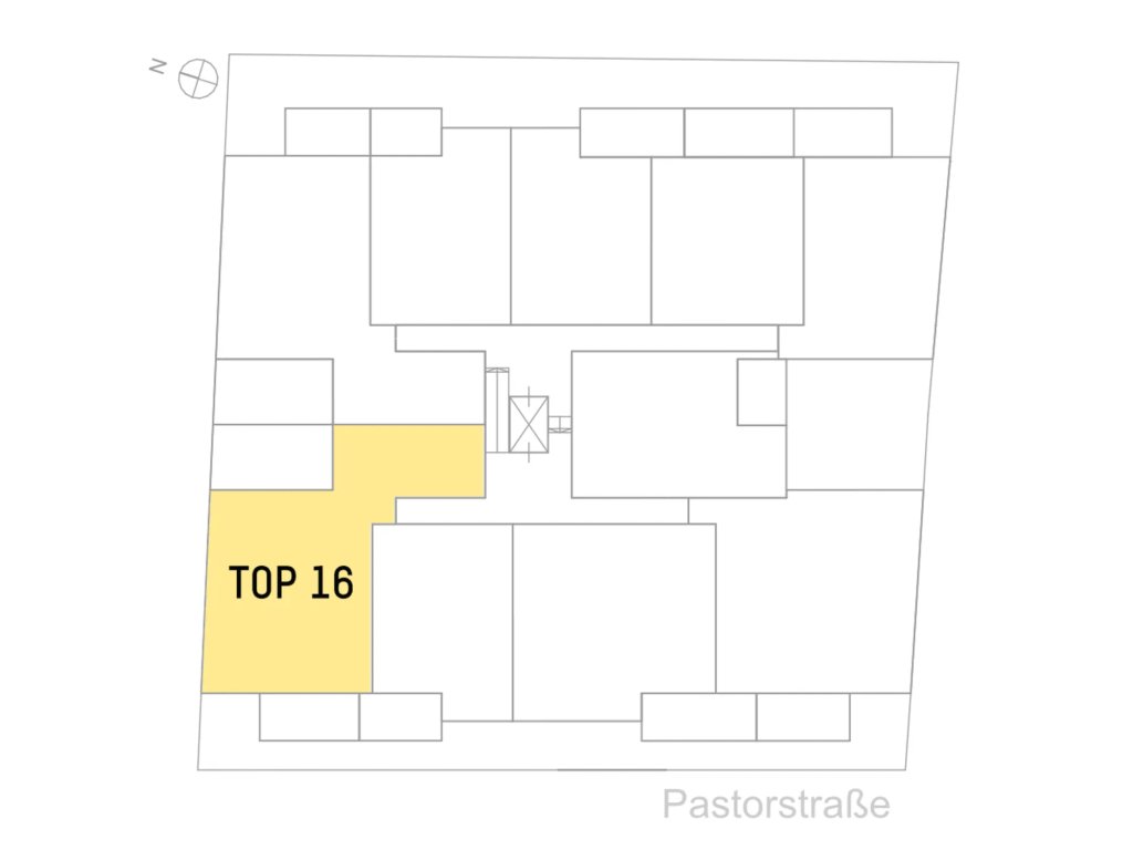 Lageplan von Pastorstraße 28 Top 16