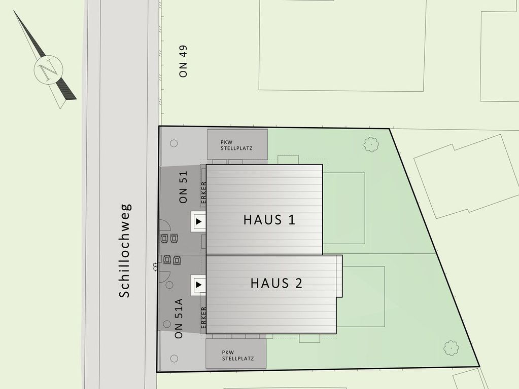 Lageplan von Schillochweg 51 Haus 2