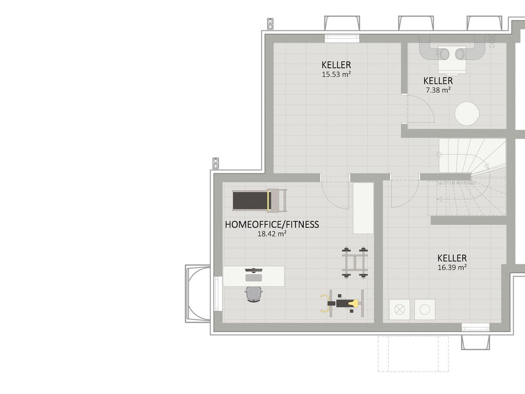 Plan Keller von Algenweg 40 Haus 1