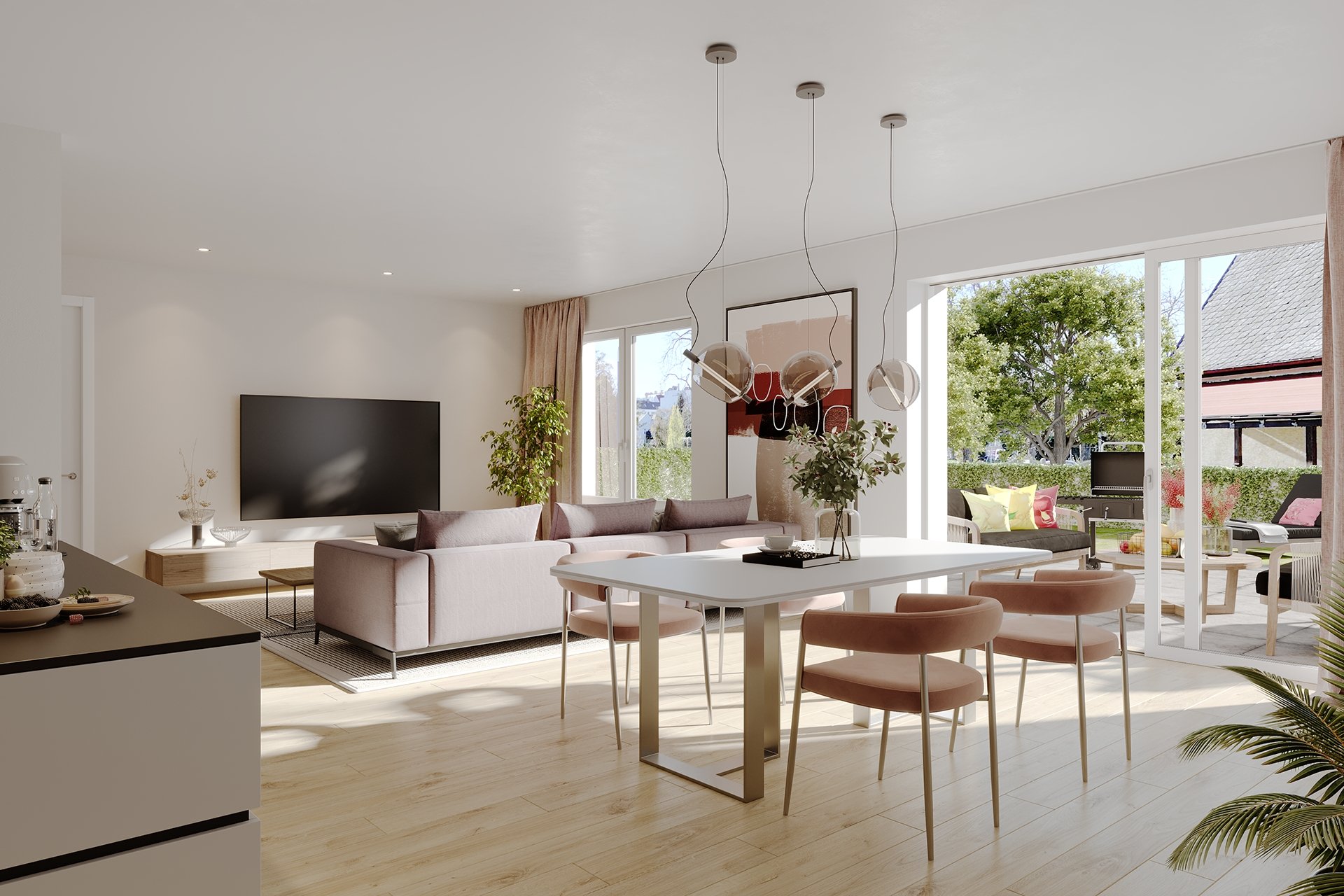 Innenvisualisierung einer Glorit-Wohnung