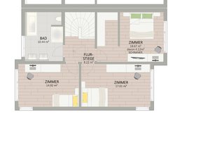 Plan Obergeschoss von Seeadlerweg 19 Haus 2