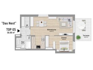 Wohnungsplan von Panethgasse 39 Top 5