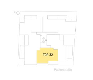 Lageplan von Pastorstraße 28 Top 32