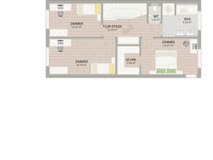 Plan Obergeschoss von Lisseeweg 25