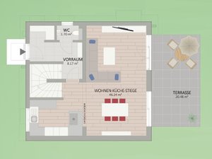 Plan Erdgeschoss von Schoeppelgasse 4 Haus 1
