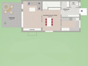 Plan Erdgeschoss von Lisseeweg 25