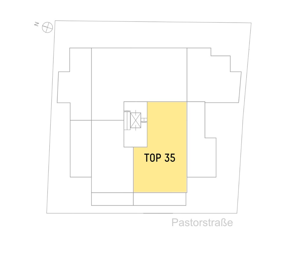 Lageplan von Pastorstraße 28 Top 35