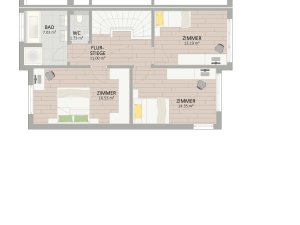 Plan Obergeschoss von Ispergasse 45