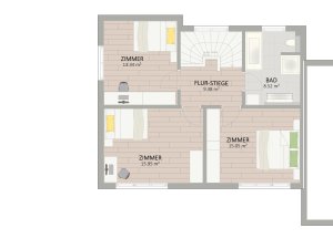 Plan Obergeschoss von Audorfgasse 15