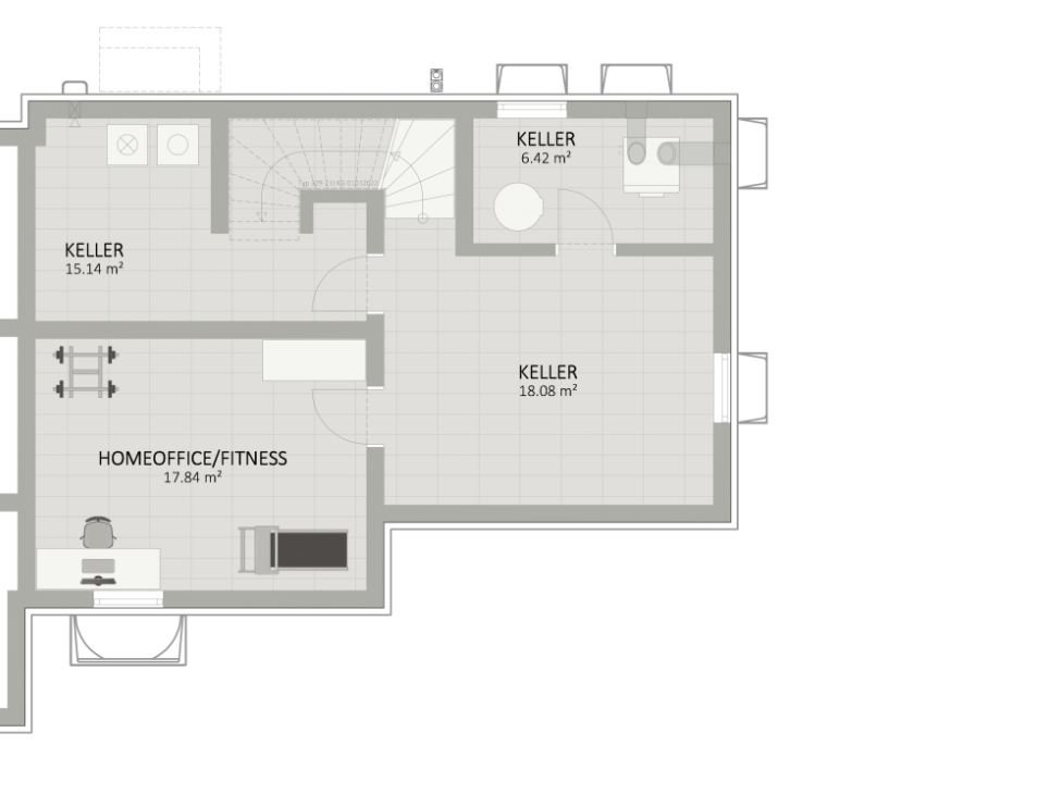Plan Keller von Algenweg 40 Haus 2
