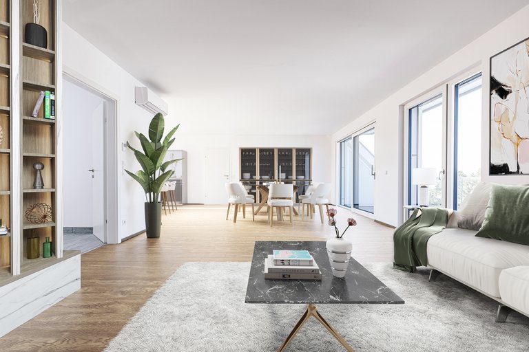 Innenvisualisierung einer Glorit-Wohnung