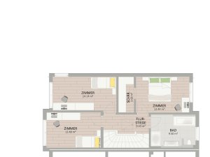 Plan Obergeschoss von Eibischweg 44