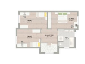 Plan Obergeschoss von Gelbsilberweg 1 Haus 2