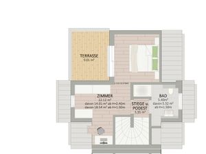 Plan Dachgeschoss von Korsenweg 18 Haus 1