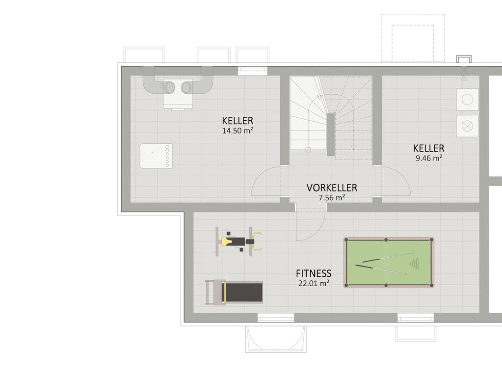Plan Keller von Dumreichergasse 104 Haus 2