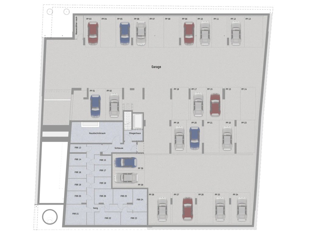 Plan Garage von Pastorstraße 28 Top 11