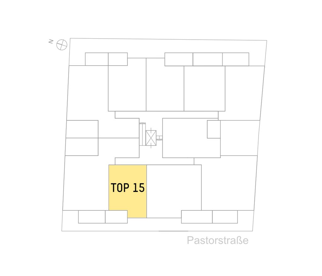 Lageplan von Pastorstraße 28 Top 15