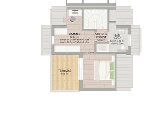 Plan Dachgeschoss von Korsenweg 18