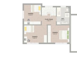 Plan Obergeschoss von Audorfgasse 15